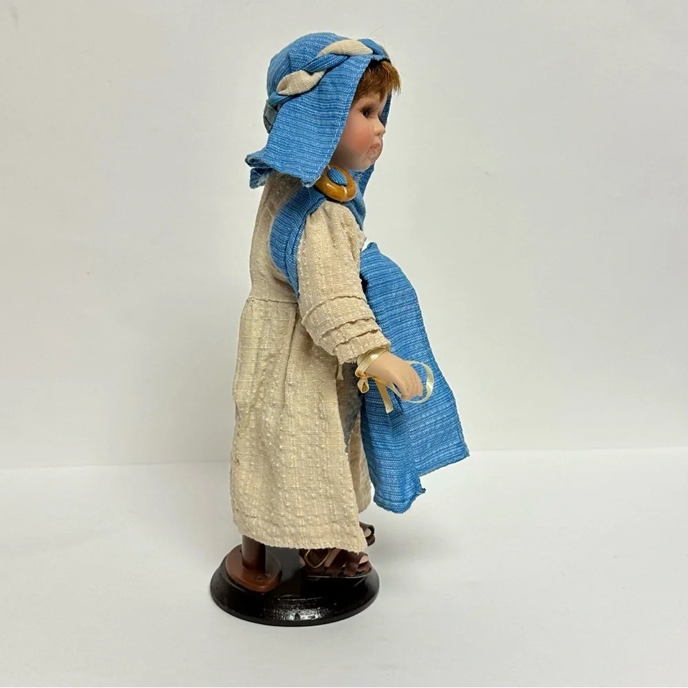 Seymour Mann Shepherd Doll with Stand 11 in.